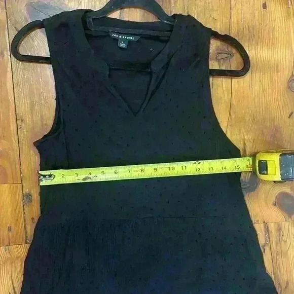 Zac & Rachel Black Sleeveless peplum top size large - Picture 7 of 9